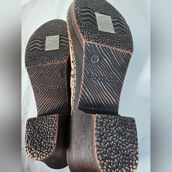 Patrizia by Spring Step, Ollevo Brown, Open Toe Sling Back Heeled Sandal, Sz 42 - Picture 10 of 11